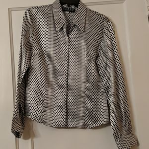 Size 6 Kenar Sudios white with black polka dot